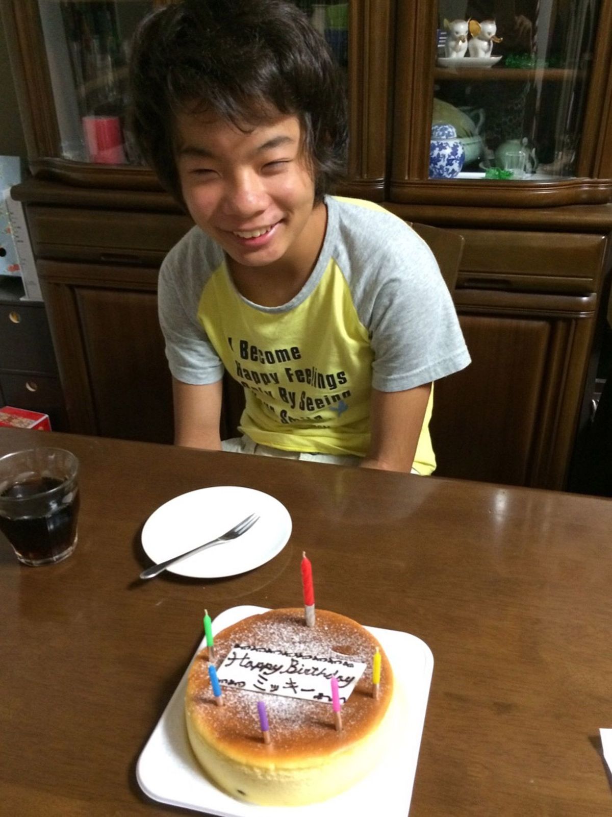 2014年8月3日撮影。15歳の誕生日を迎えた和田樹生さん。