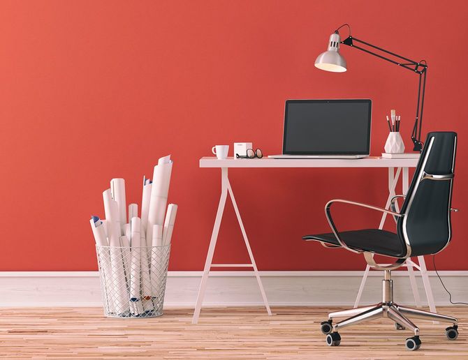 装飾とコピー スペースとワークデスク