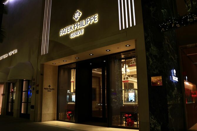 トップブランドのブティックが並ぶビバリーヒルズ、ロデオドライブにあるパテックフィリップの店舗