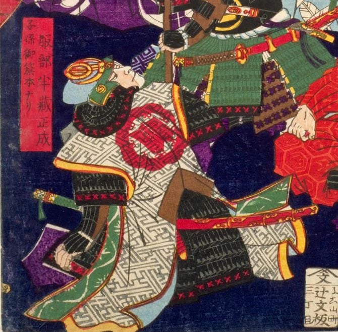 永嶌孟斎・画「徳川家十六善神肖像図」（部分）