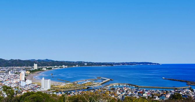 日本の鴨川市の景観