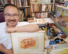 <strong><48歳で開業>小野淳二</strong><br>1951年、東京都生まれ。武蔵野美術大学卒業後、ウォルト・ディズニー・エンタプライズ入社。退職する際、妻とはとことん議論。妻曰く「言ってることがわからない。賛成はできないが、反対はしない」。当時、小野さんが病を患ったこともあり、何とか妻の理解を得たという。東京パンアカデミーで学び、「ハピーブレッド」を設立、現在に至る。