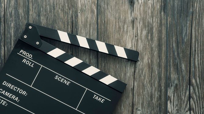 映画の撮影に使うカチンコ