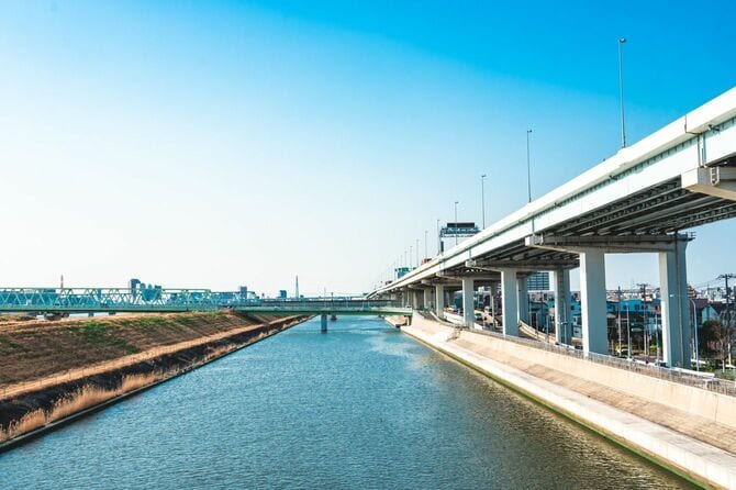 荒川と都市道路