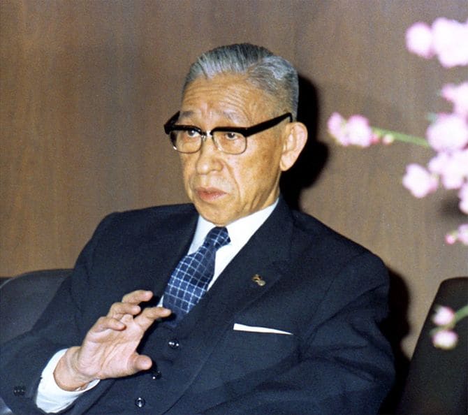 松下幸之助（昭和47年1月7日撮影）