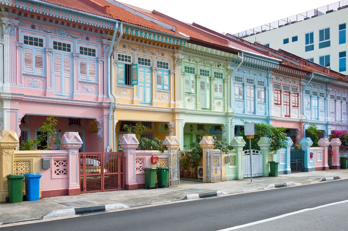 シンガポールのカラフルな家並み