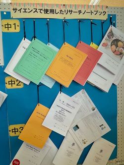サイエンス科で使用したリサーチノートブック（筆者撮影）