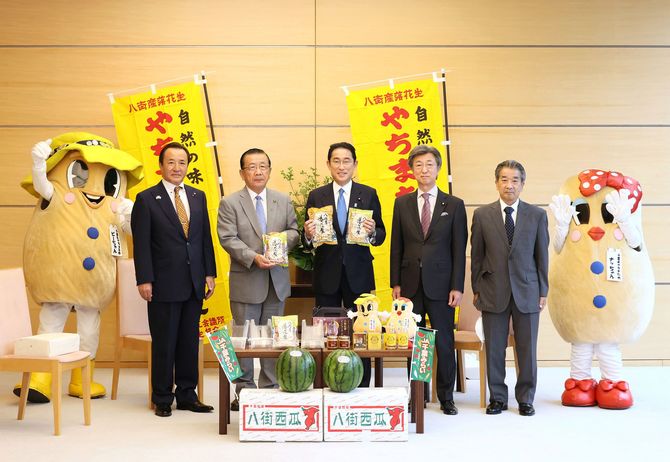 官邸を訪れた石井準一参院議員