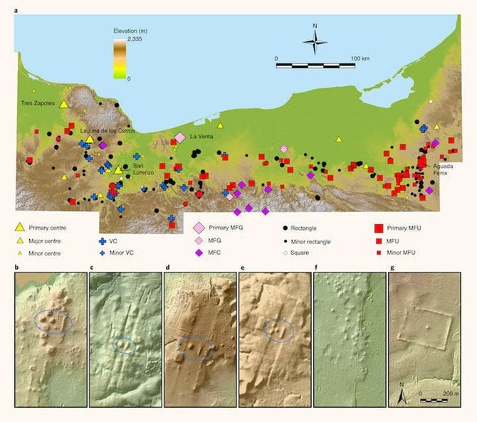航空LIDARで調査された地域