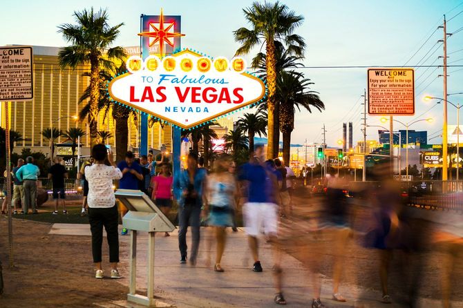 夕暮れ時のラスベガス