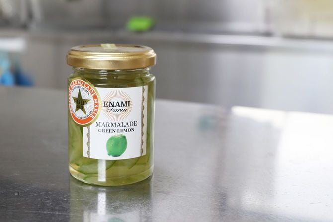初めて金賞を受賞したグリーンレモンのマーマレード（税込み1200円）