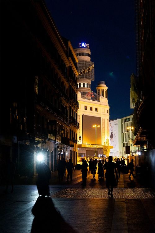 2025年4月の停電時のプレシアドス通りからカラオ広場方面の眺め