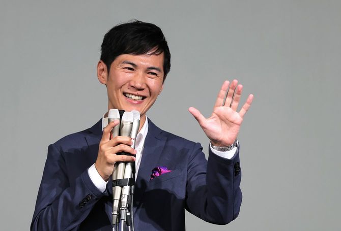 落選が確実となり、記者会見する石丸伸二氏=2024年7月7日午後、東京都新宿区