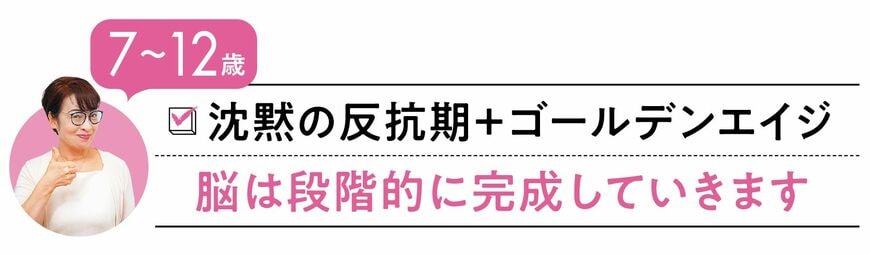 沈黙の反抗期+ゴールデンエイジ 脳は段階的に完成していきます