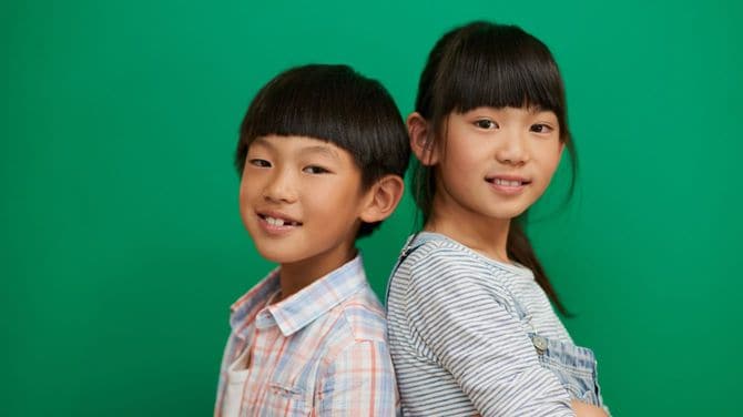 きょうだいのスタジオポートレート