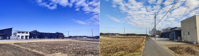 小学校近隣に開発された新興住宅地