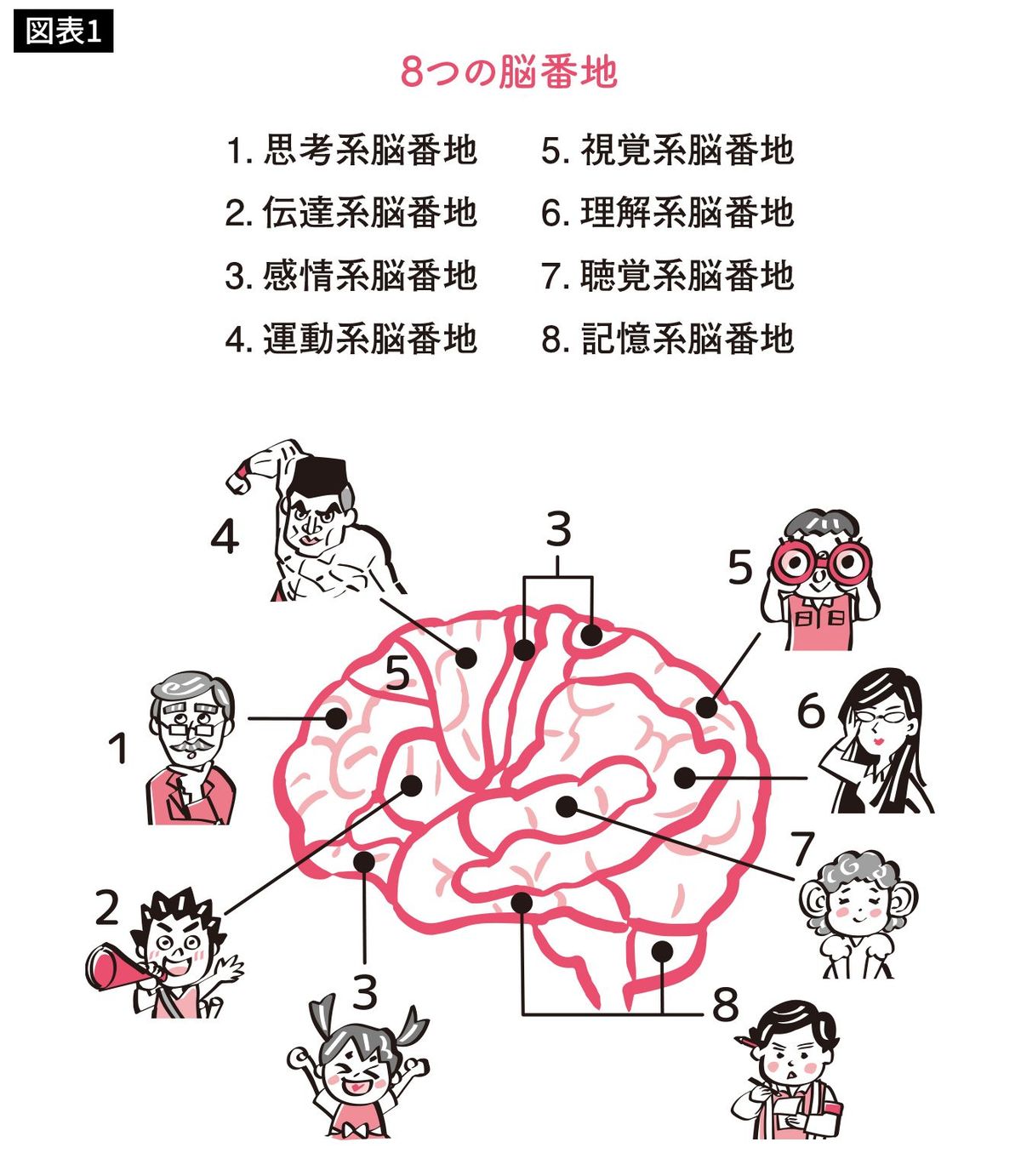 8つの脳番地