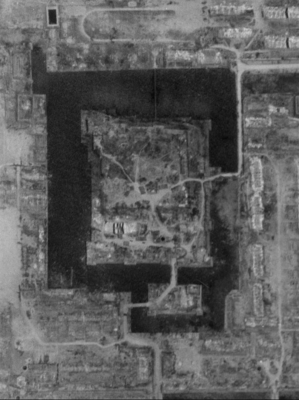 原爆投下直後の広島城