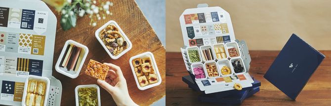 8種類のおやつが定期的に届く。人工添加物、白砂糖不使用など素材にもこだわりがある。