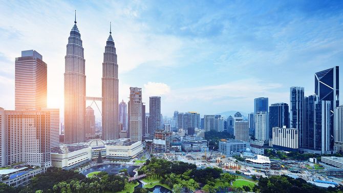 クアラルンプールの都会の風景、マレーシア