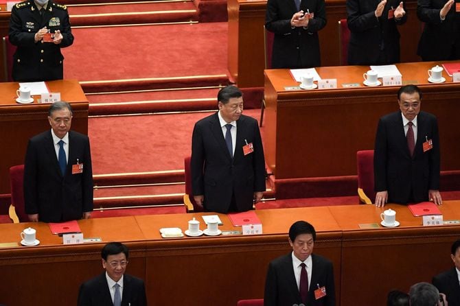 2022年3月11日、第13期全国人民代表大会(全人代)に出席する習近平国家主席