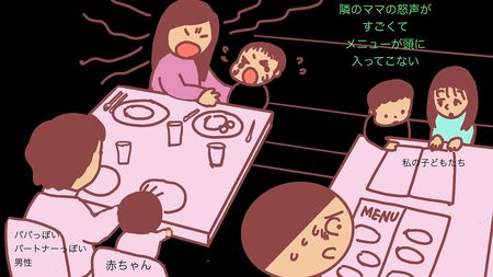 ファミレスで子どもに延々と怒号浴びせる母親と無視する父親｣街中で