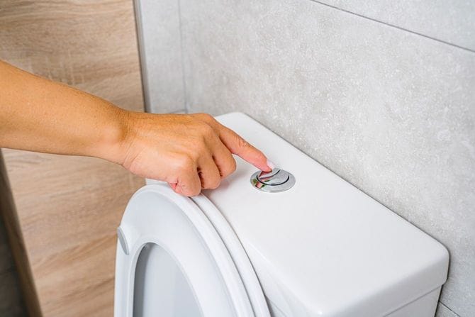 トイレの水洗ボタン