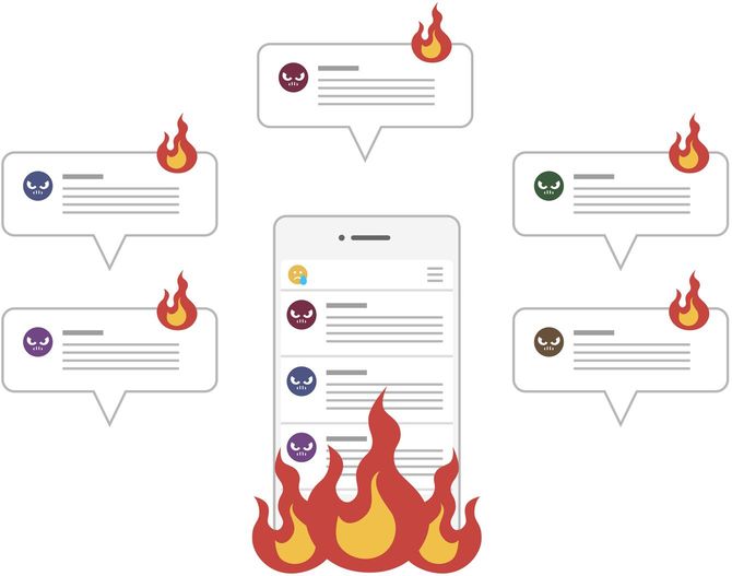 炎上しているSNSのイメージ画像