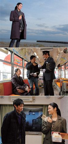 (上、下)映画『わたし出すわ』より。10月31日(土)より全国ロードショー。配給:アスミック・エース。(中)撮影時の一風景。「現場でもずっと役のままだったので、素顔の彼女がどんな人かわからないままでした」(森田監督・写真中)。©2009 アスミック・エースエンタテインメント