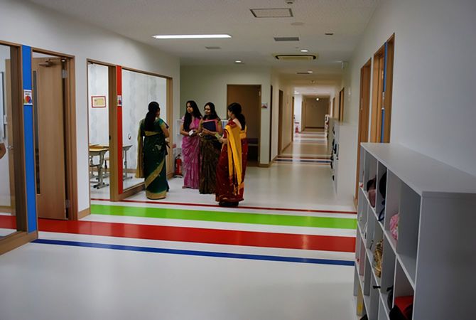 日本で最も規模が大きいグローバル・インディアン・インターナショナルスクールの教室