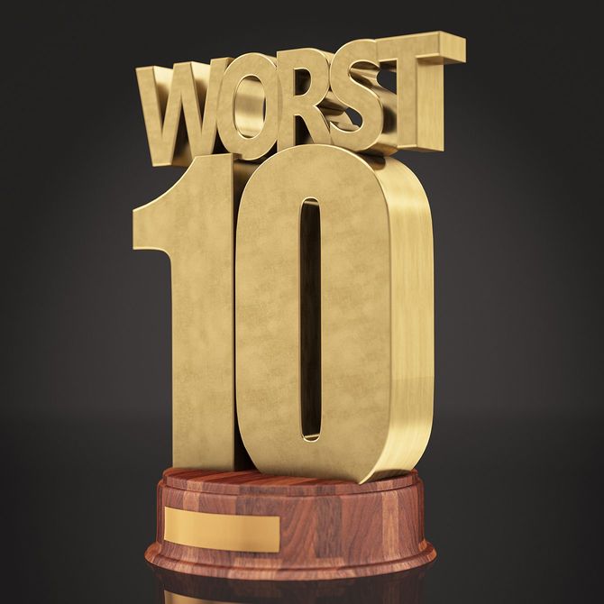 ワースト10のトロフィー