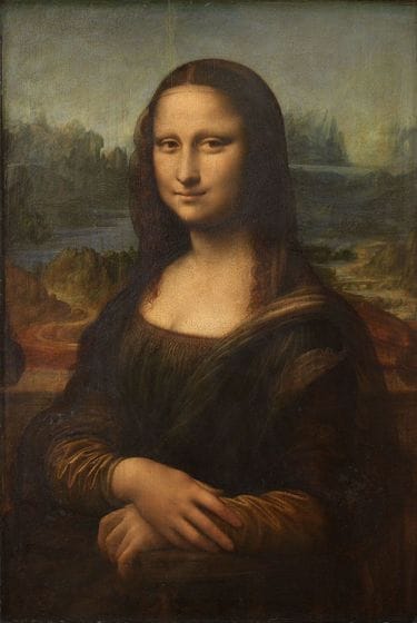 超美しい.特大.モナリザ絵画です。 多くの名画にはあるが｢モナ・リザ｣にはない…