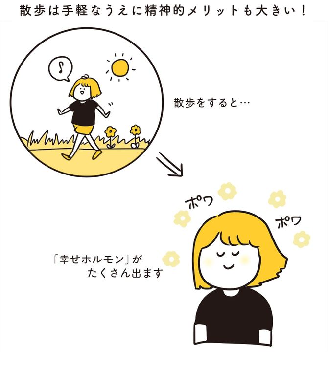 散歩は手軽なうえに精神的メリットも大きい！