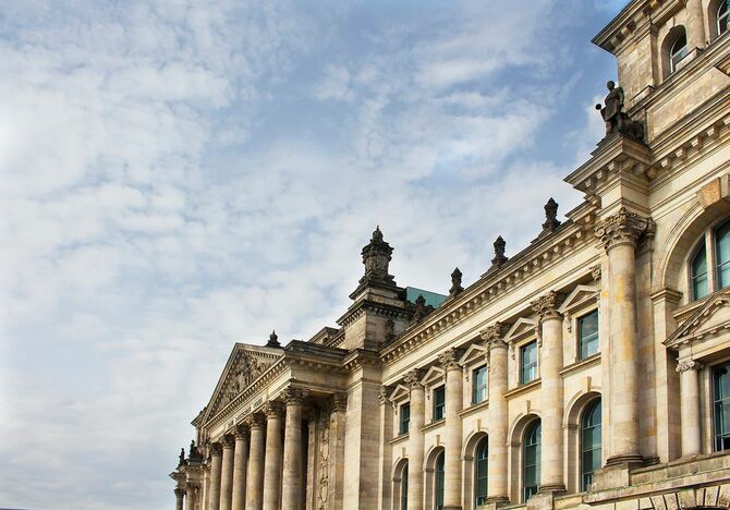 ベルリンの国会議事堂の眺め
