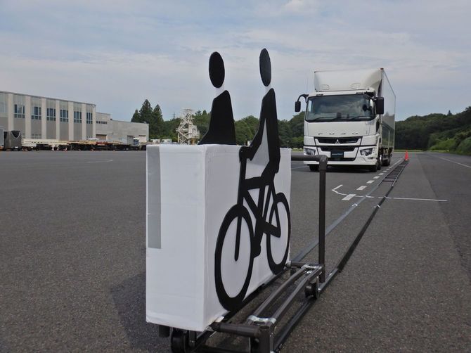 自転車に見立てたダミー