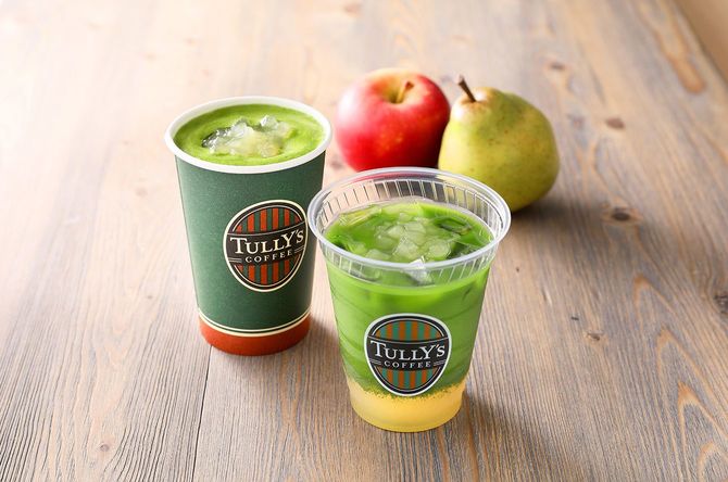 タリーズの「宇治抹茶フルーツティー ぺア＆アップル」