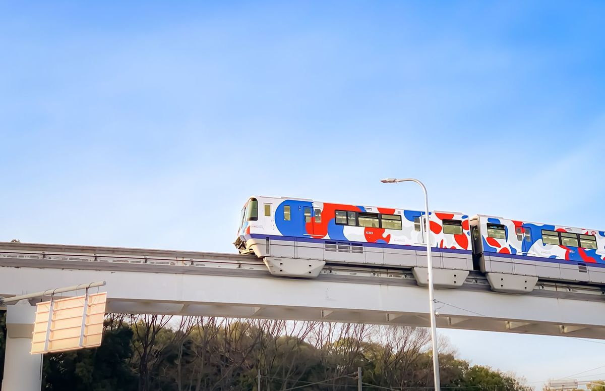 大阪モノレールのEXPO TRAIN 2025