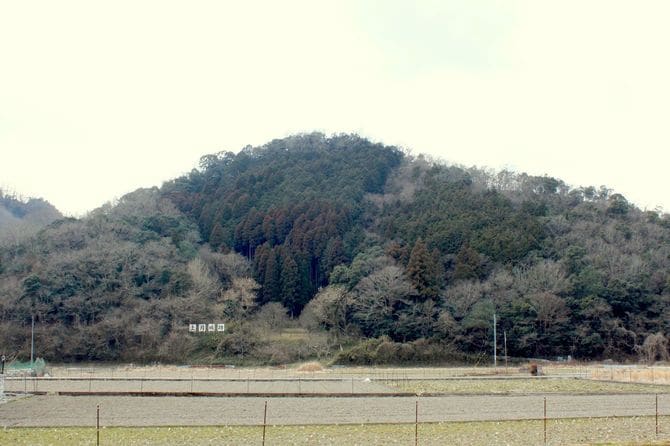 麓から見た上月城