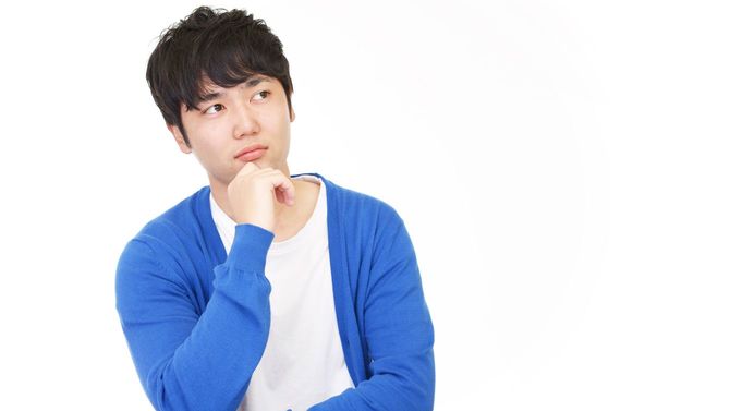 不安そうな男性