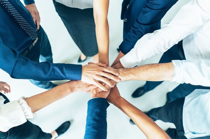 団結とチームワークのコンセプト
