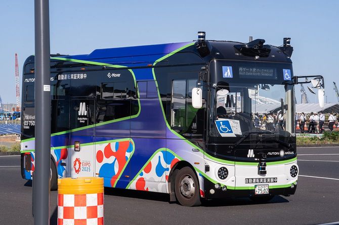 大阪万博で使用されたEVモーターズ・ジャパンのEVバス
