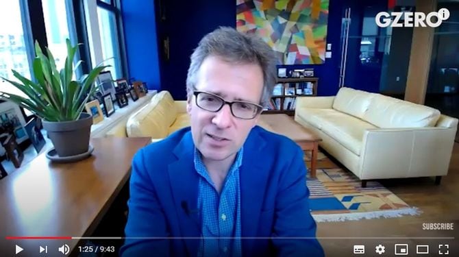 イアン・ブレマー氏の自身の動画サイトより。ニューヨーク市から積極的に情報発信を続けている