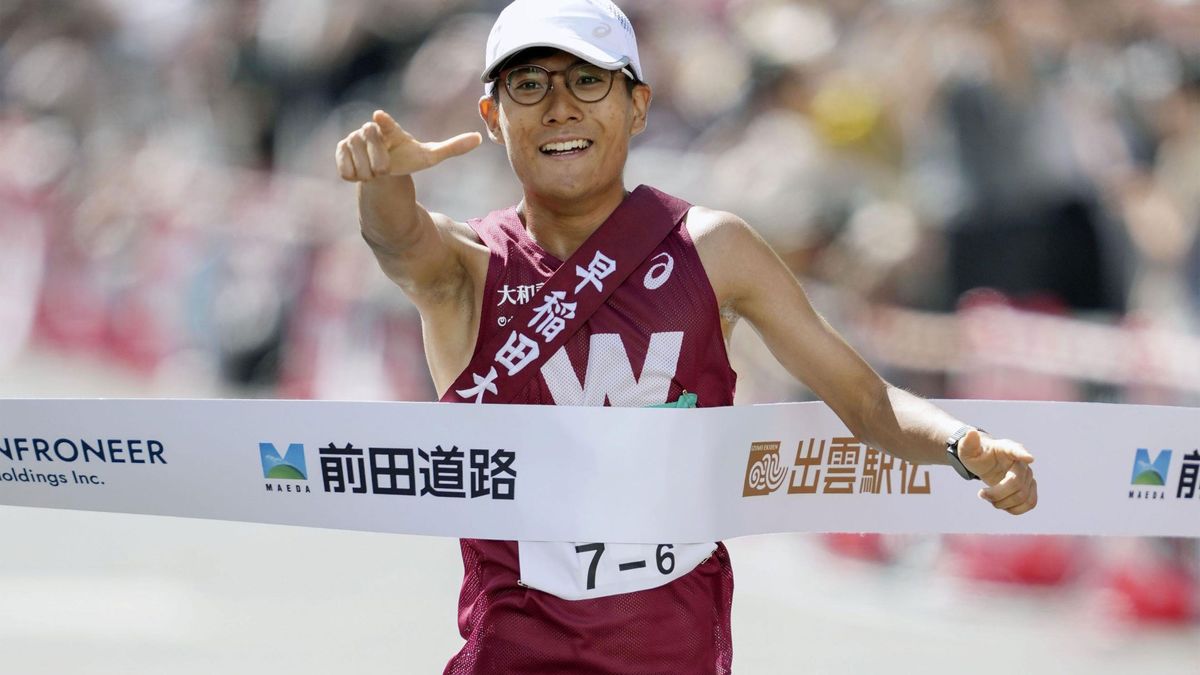 早稲田大学が出雲駅伝で16年ぶり3度目の優勝、大会記録を更新し圧勝
