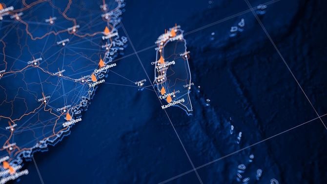 台湾周辺の地図