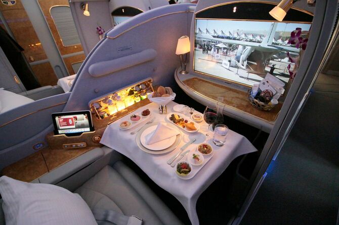 エミレーツ航空A380のファーストクラス