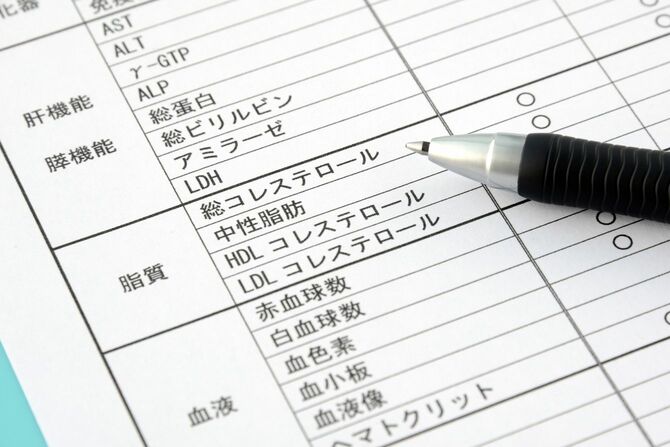日本語の健康診断シート