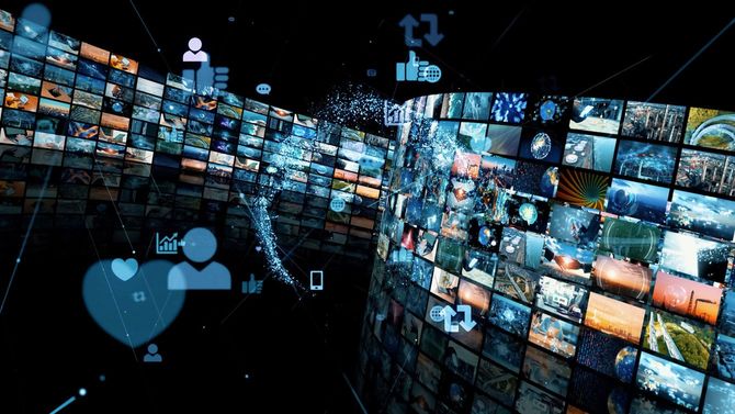 SNSとストリーミングビデオのイメージ