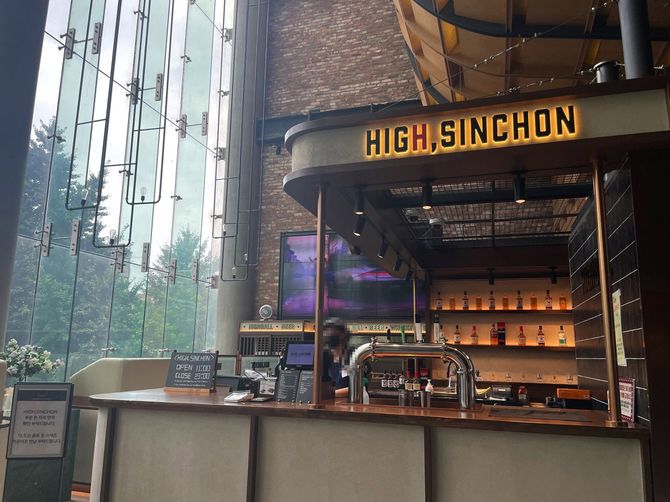 新村アトレオンに設置されたハイボールバー