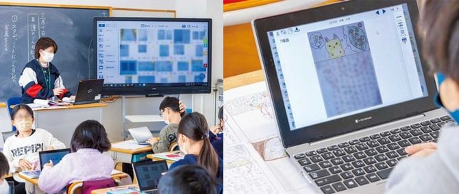 ICTを活用した国語の授業。