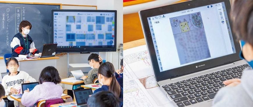 ICTを活用した国語の授業。